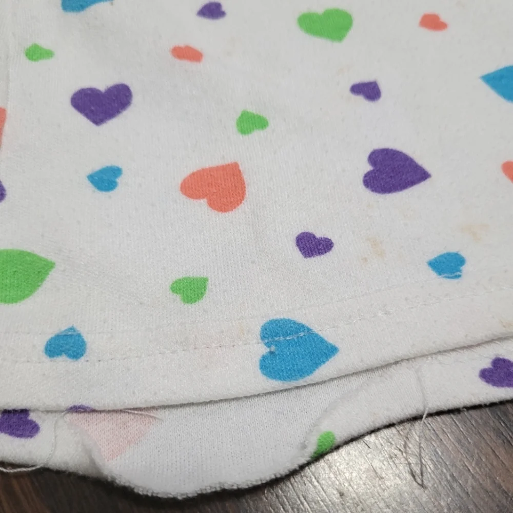 Vintage 1990s Jelly Beans colorful heart print mock neck sleeveless tank Top